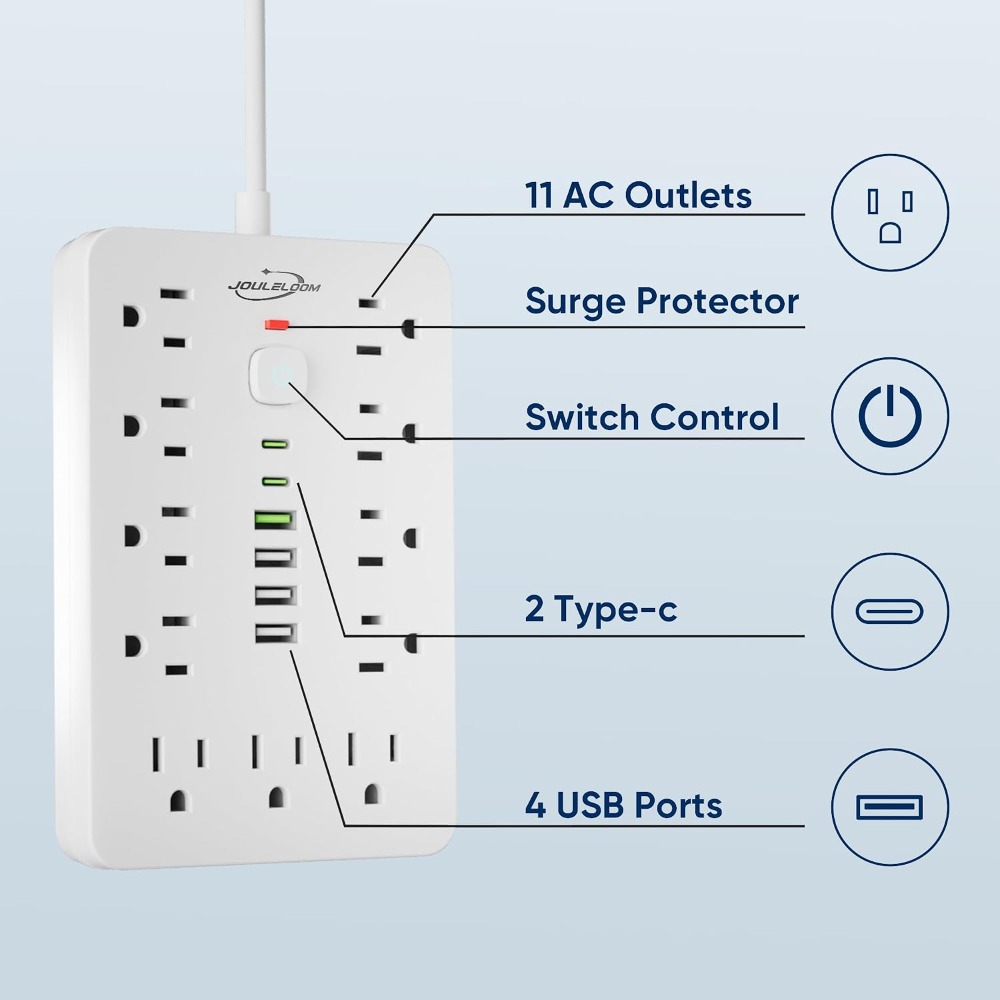 15 FT Flat Plug Surge Protecto - đánh giá và giá Ac Surge Protector